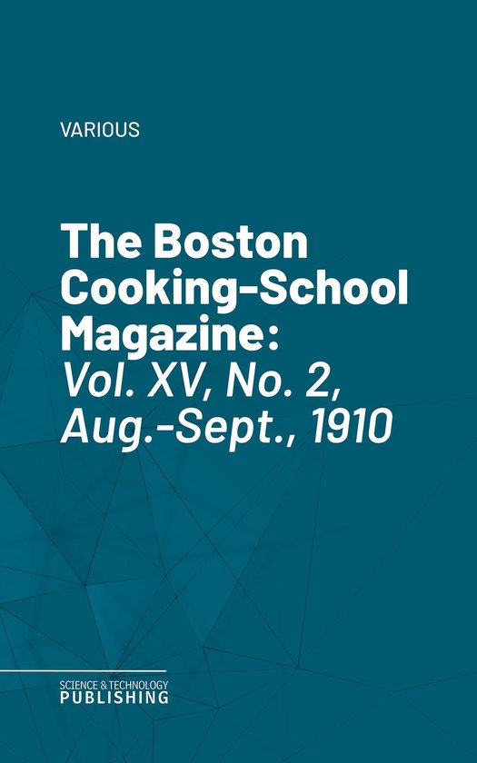 The Boston Cooking-School Magazine - cover
