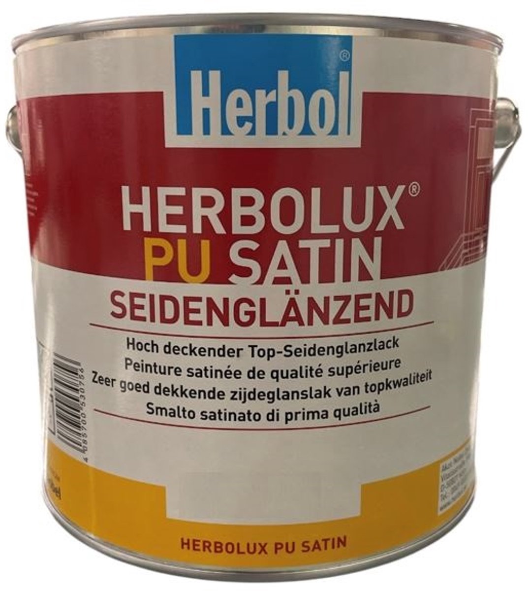 Herbol Herbolux PU satin - Zijdeglanslak topkwaliteit - Hout en diverse ondergronden - 2.50 L - RAL 9010 Pure White ( gebrokenwit)
