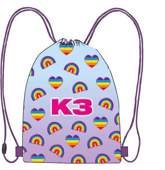 K3 Rugzak Zomer Paars Regenboog One Size 35x26cm