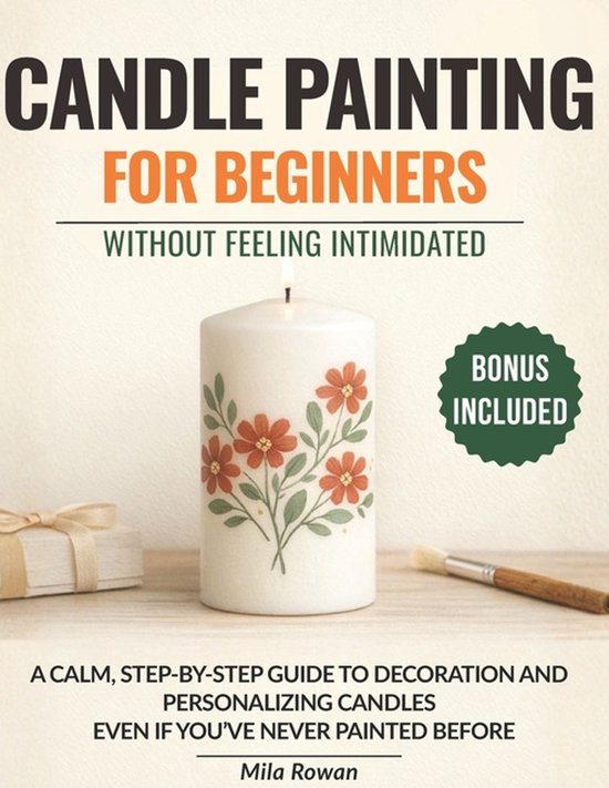 Hand-Painted Candle Studio- Candle Painting for Beginners Wi ... - cover