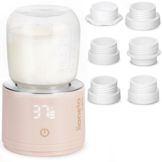 Lionelo Thermup Swift Flessenwarmer - Supersnel Verwarmen in 3 min - Warmhouden tot 6 uur - Container van 180 ml - USB-C - 5 Flessenadapters - 37–50°C - Compact & Reisvriendelijk - Baby Melkverwarmer voor Thuis en Onderweg van Merkloos — afbeelding 2