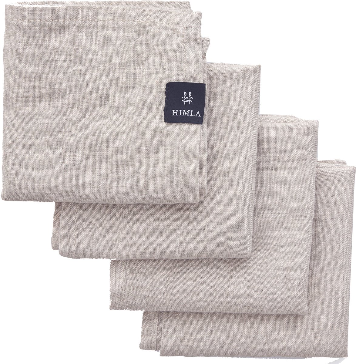 Himla Sunshine Linnen servet - 4 stuks – Ash