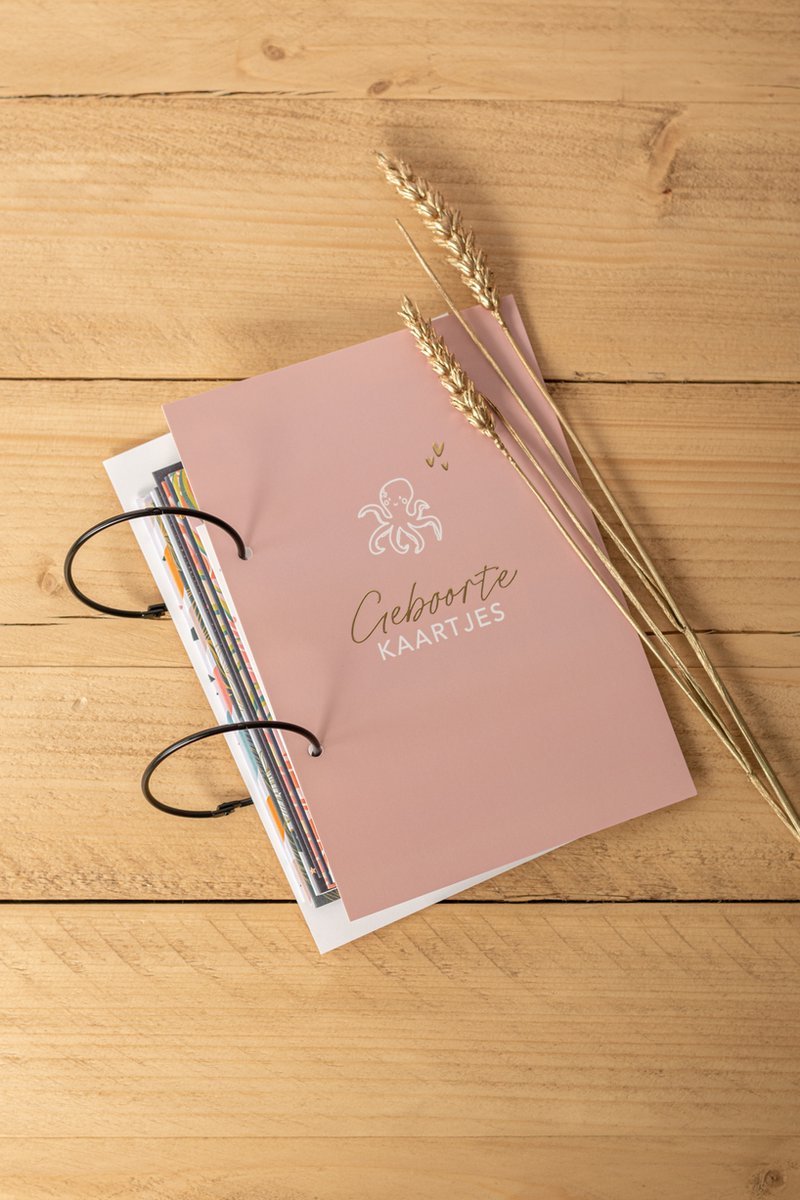 Great Memories by Goodz4All Bewaarbundel Wenskaarten – Verzamelbundel Kaarten Geboorte Bewaren – Roze met Goud