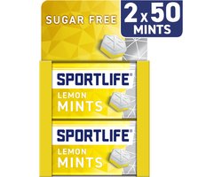 Sportlife Mints Lemont Mint - frisse suikervrije mints - 12x(2x35g)