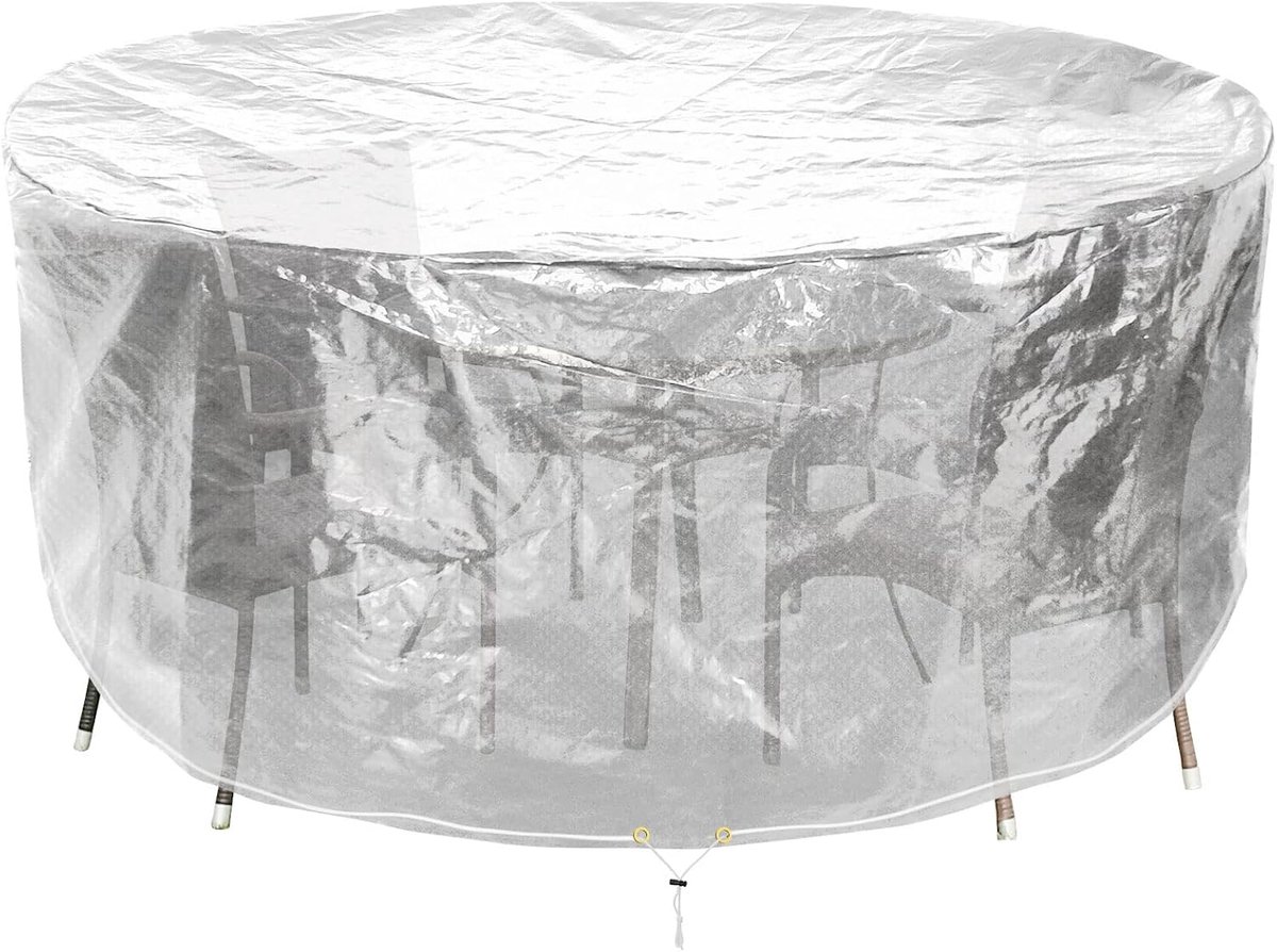 Famanu Waterdichte tafelhoes van 163 x 71 cm - ademend polyethyleen voor buitentafels en stoelen - transparant doorzichtig