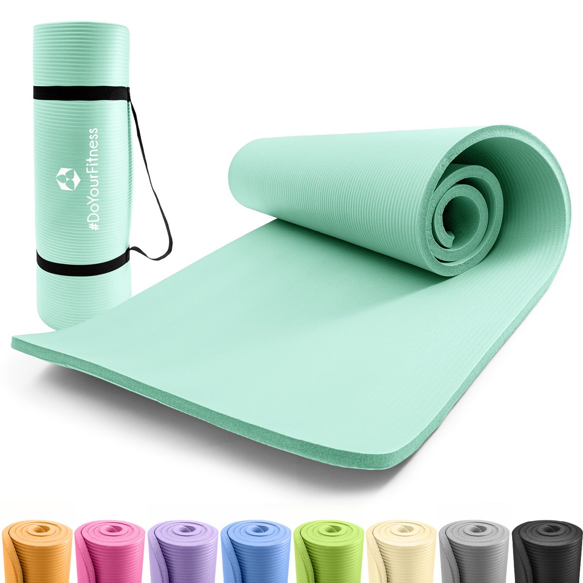 #DoYourFitness - XXL Fitness Mat - »Ashanti« - 190x100x1.0cm - turquoise