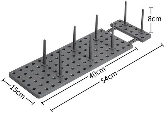 Compact keukendroogrek - droogrek met siliconenmat - ideaal voor kleine keukenbladen-1 stuk — afbeelding 4