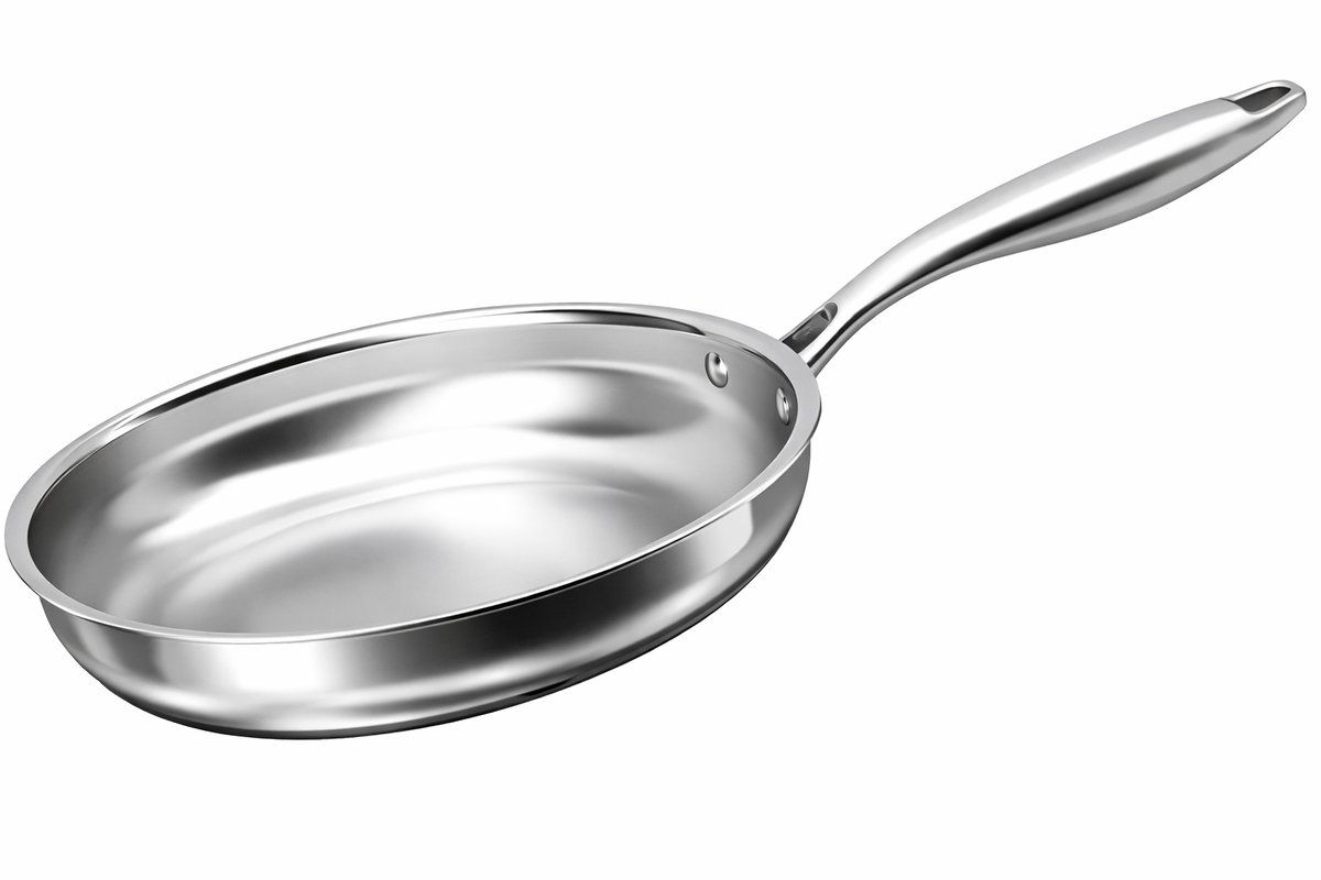 Babij Cooking Koekenpan - 24cm - RVS - Zilver