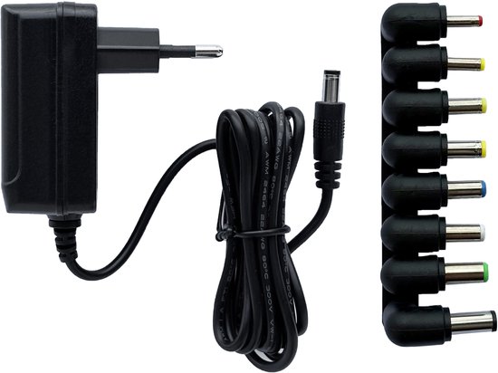 Adaptateur 12V 2A - 24W alimentation - incl. 8 connecteurs