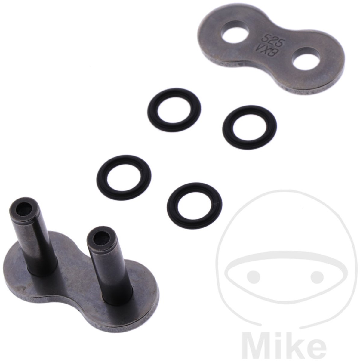 Attache chaine transmission à riveter 525VX3 X-Ring Pas 525 Gris DID pour moto
