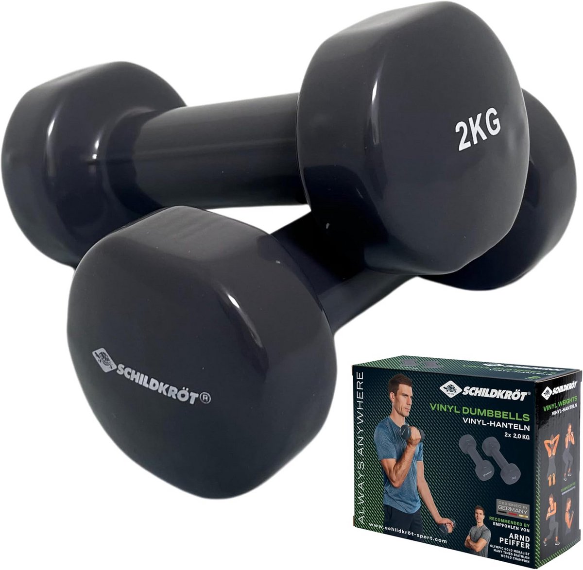 Vinyl Halters Set 2,0 kg - Duurzame Fitness Halters voor Gymnastiek en Aerobic