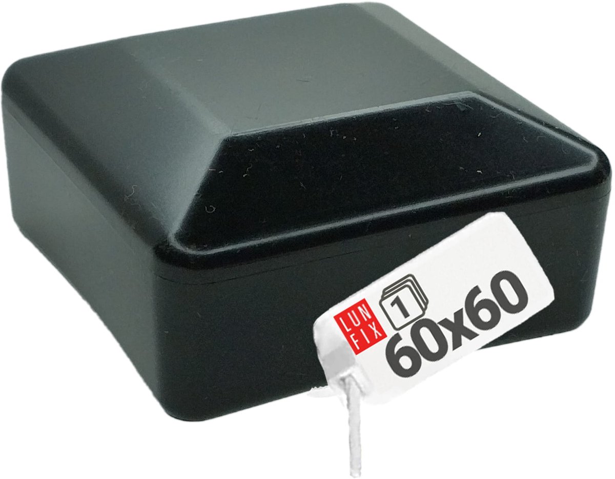 LUN FIX - Buiskap - 60x60 mm - Square - 1 piece - Zwart