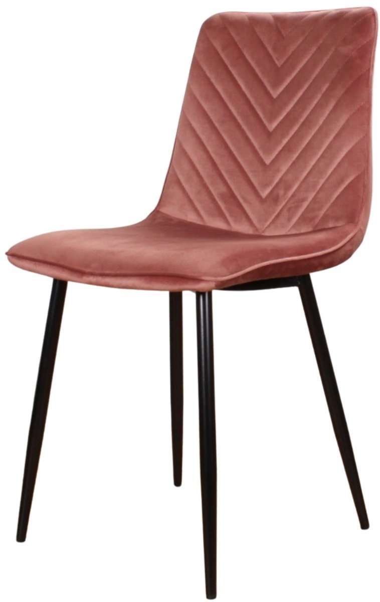 DS4U - Gaby eetkamerstoel Velvet Roze - Luxe design - Comfortabel zitvlak - Stijlvolle toevoeging aan uw interieur