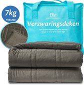 Ella Verzwaringsdeken 7 kg - Fluweel & Sherpa Fleece Zwaartedeken OEKO-TEX - Weighted Blanket 150 x 200cm - Verzwaarde Deken - Grijs
