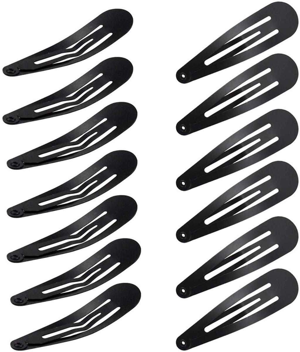 JeiibrZui Haarclips voor dames - haarspelden - hoogwaardig metaal, gemiddelde grootte, 3 cm - 50 stuks - geschikt voor dagelijks gebruik en knutselen, zwart