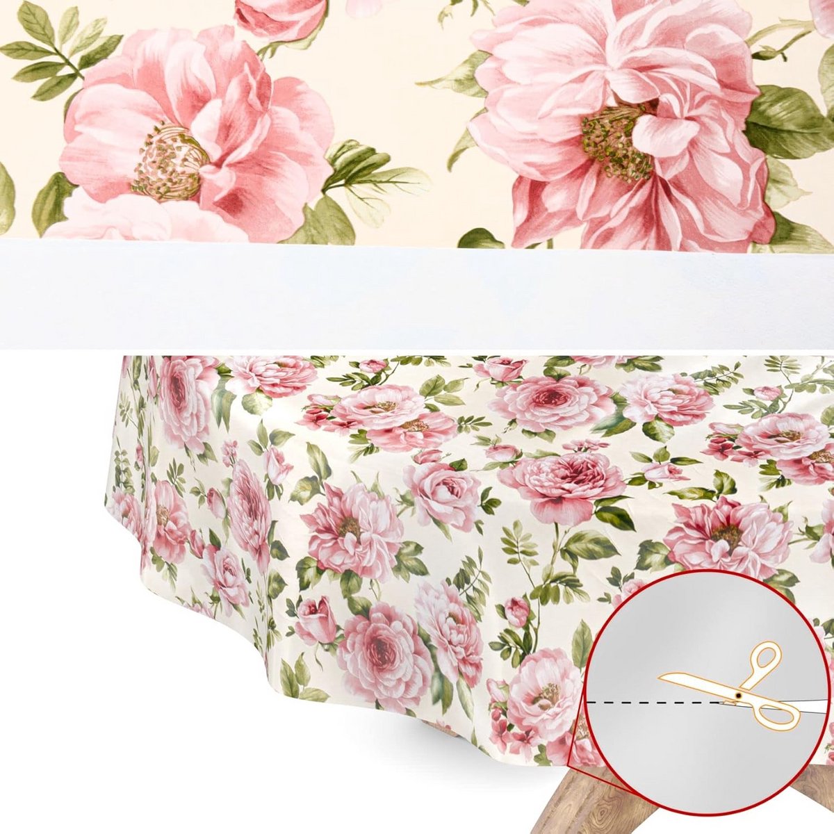 Afwasbaar Ovaal Tafelzeil met Bloemenprint - Ideaal voor Binnen en Buiten