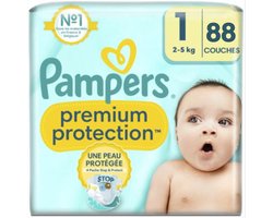 Pampers Premium Protection - Maat 1 - 88 Luiers (2-5KG)