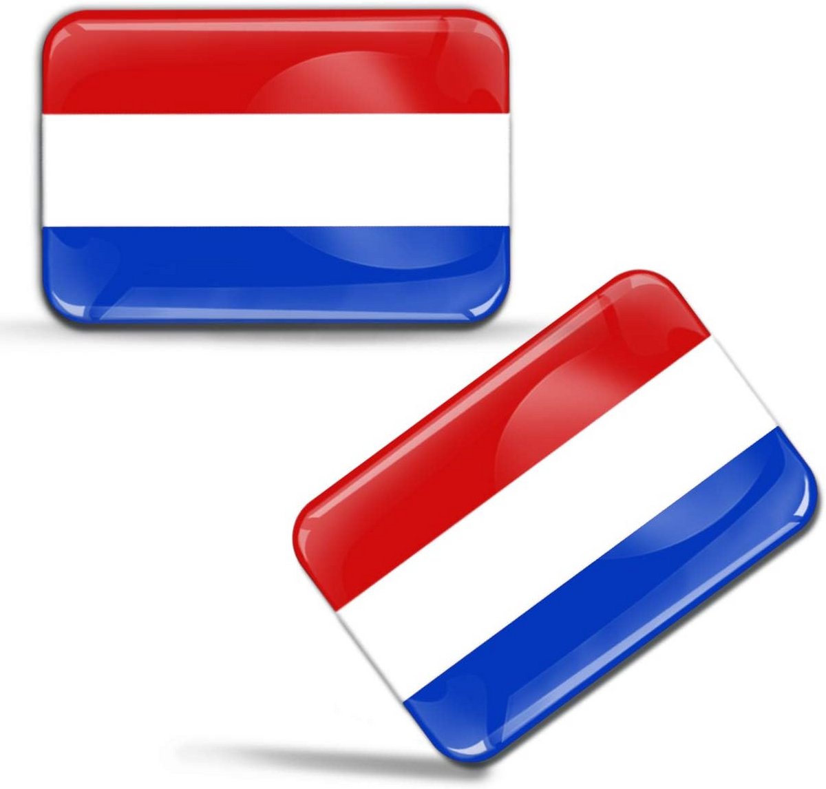 2x 3D Gel Siliconen Stickers Vlag voor Auto, Motor, Fiets, Laptop en Mobiele Telefoon