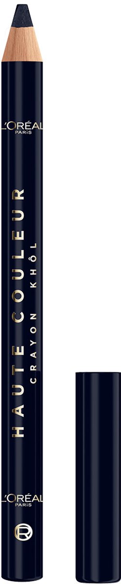 L'Oréal Paris Haute Couleur Crayon Khol Eyeliner - Bleu Suede - Intense kleur en definitie - Romige textuur met sheaboter
