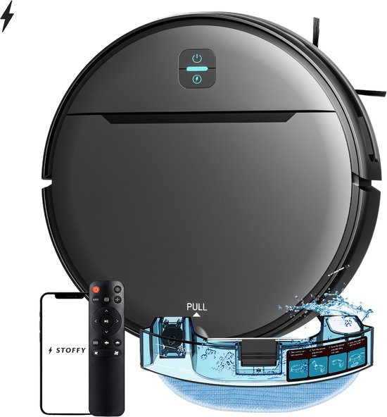 Stoffy - Robotstofzuiger Met Dweilfunctie - Zonder - Stoffy - €119,00