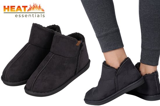 Coswind Sloffen Dames Heren Winterwarme Pluche Pantoffels Gesloten Knuffel Zachte Moderne Antislip Comfortabele Dikke Zool Elegant Zwart 260