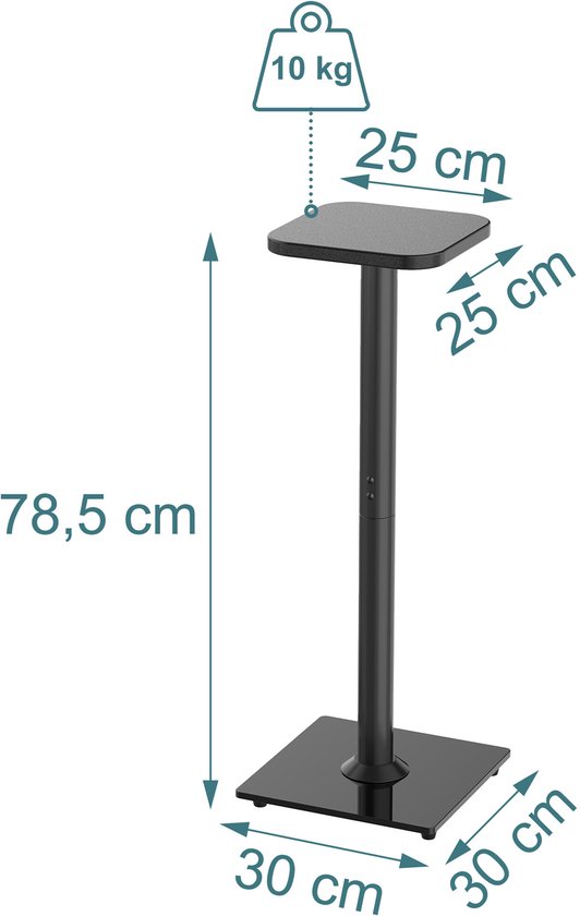 luidsprekerstandaard - 2 stuks - 30x78,5x30 cm - zwart — afbeelding 3