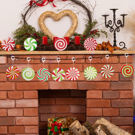 Kerstkous, kerstsok decoratie, snoep zakje ornamenten, kerst hangende