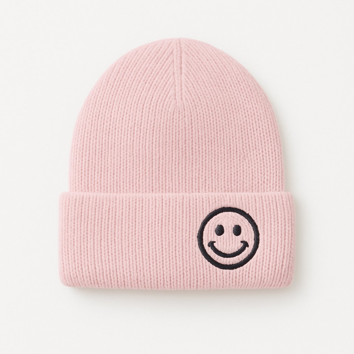 Hidzo Beanie - Muts - Smiley - Polyester - Roze - Kindermuts