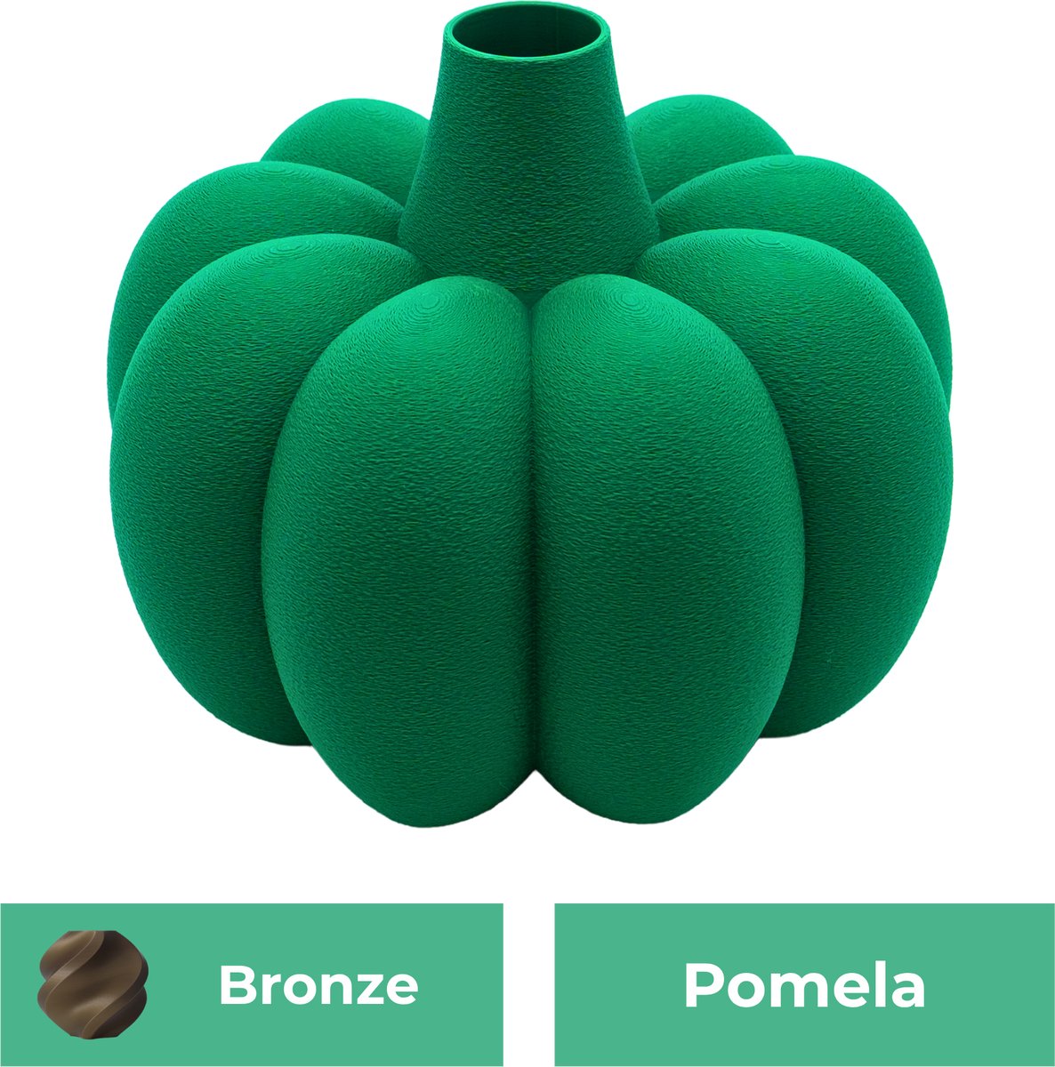 Lovora Pomela organische vaas – Decoratieve vaas - Brons - 3d geprinte vaas – geschikt voor droogbloemen