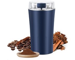Elektrische koffiemolen – Één-knop draagbare maler voor koffiebonen & kruiden – 300W – Roestvrij staal