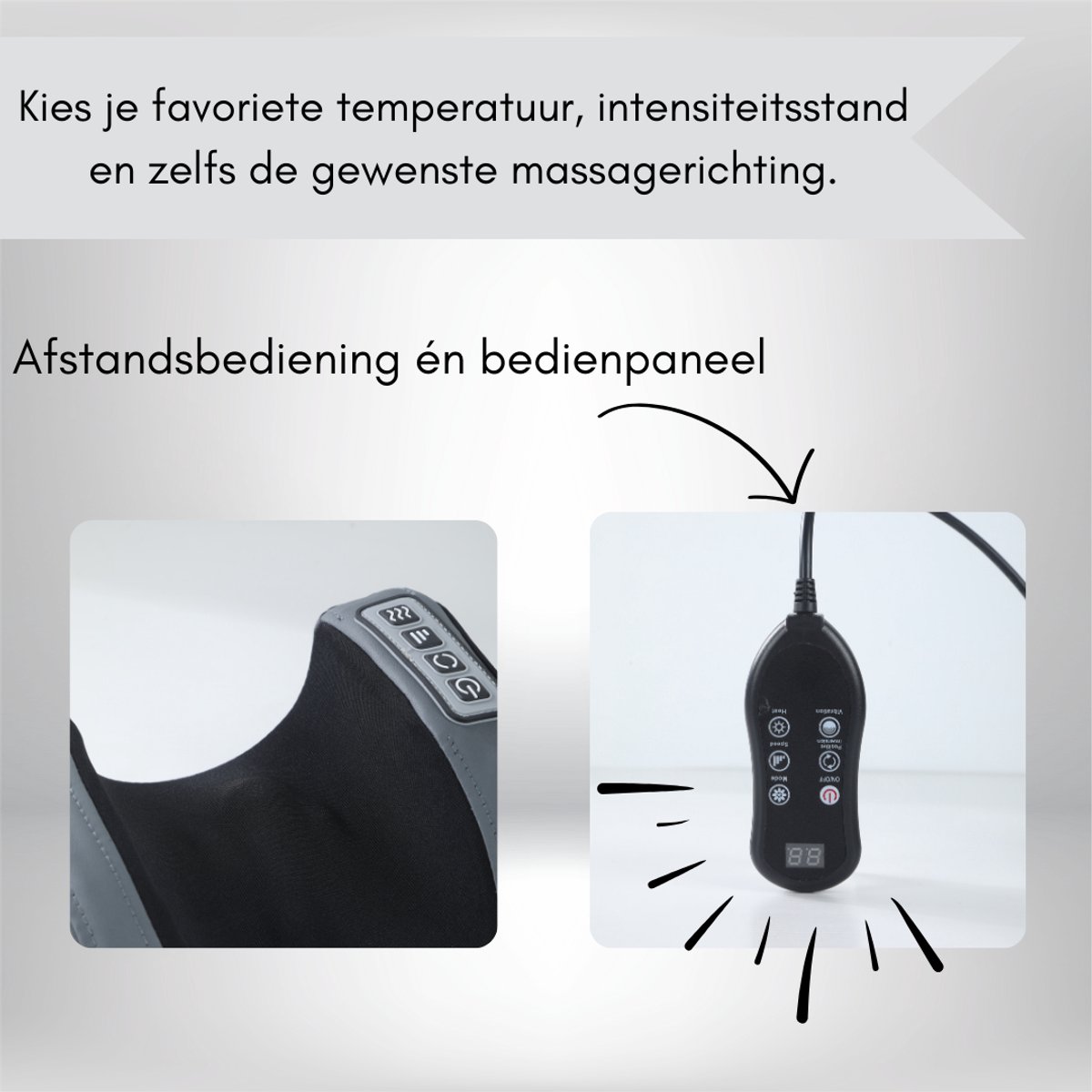 Caryota Shiatsu Massagestoel - Massage Apparaat - afbeelding 3