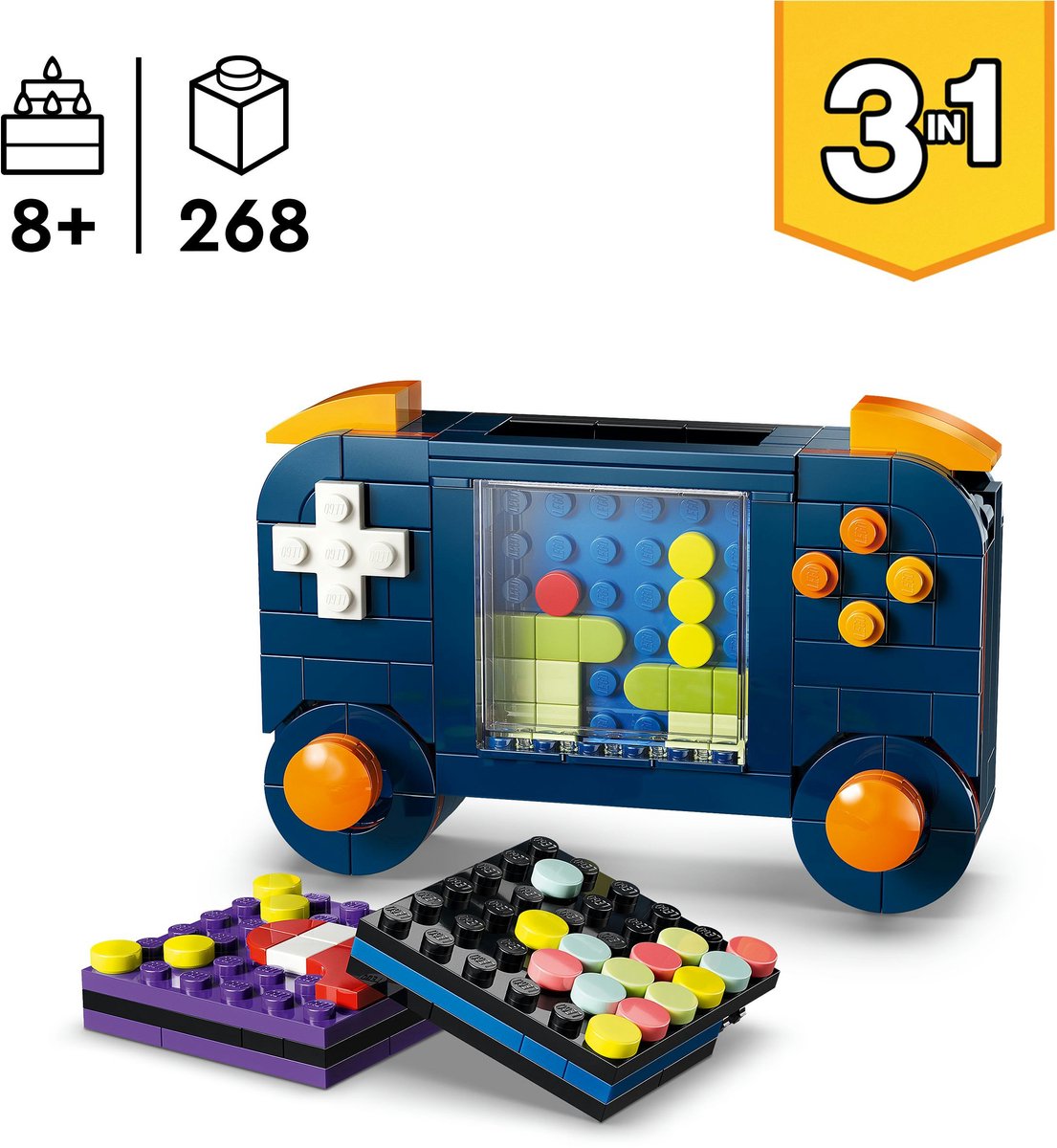 LEGO® Creator 3in1 Retro Spelcomputer Speelgoedmodel - Bouw Om tot Desktop of Speelautomaat - 31380 — afbeelding 4