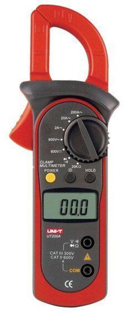 Digitale Stroomklem - AC/DC Meting tot 600V en 200A - Multimeter Functie