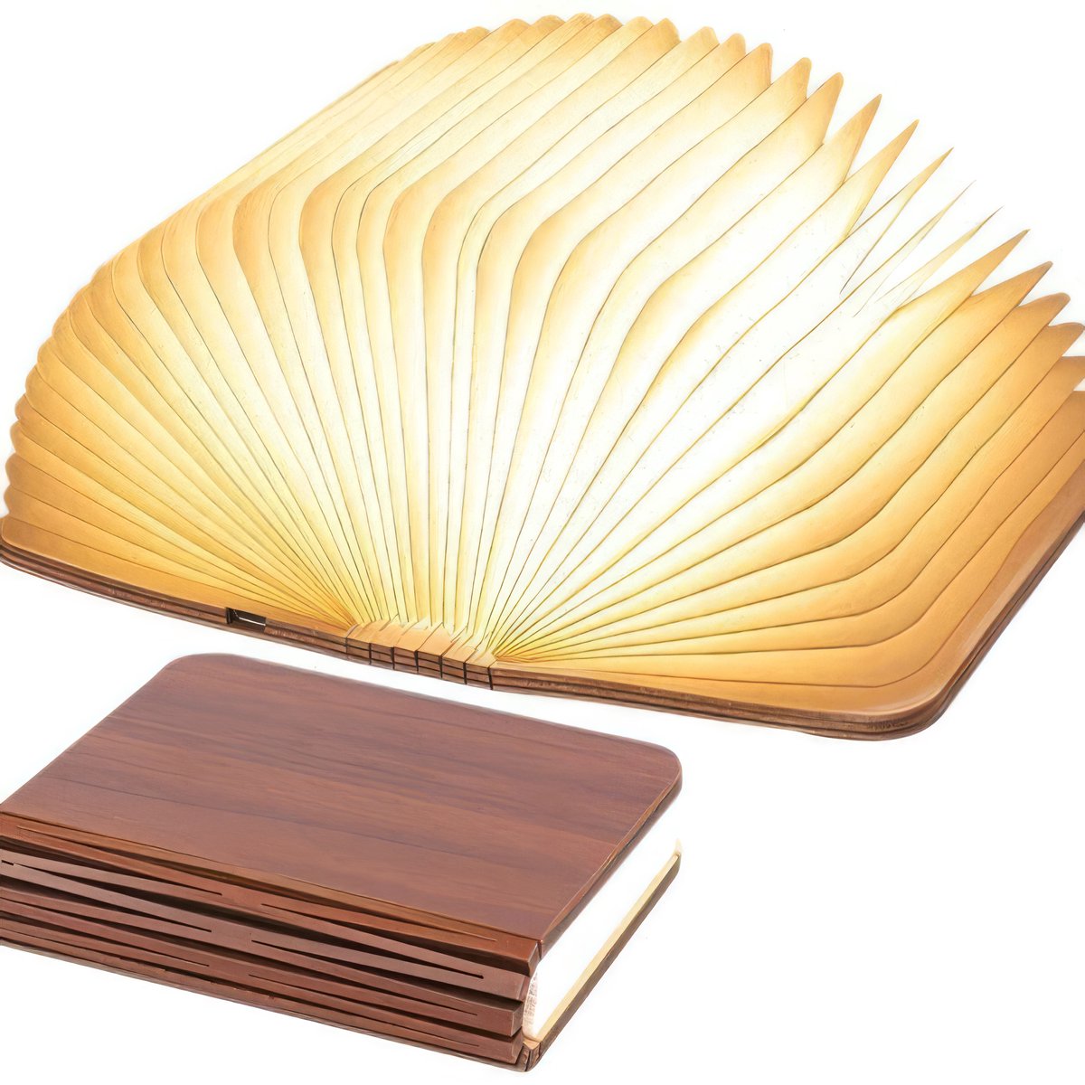Webzon Opvouwbare Boekenlamp LED-Sfeerverlichting 12×9×2.5 cm Magnetische Boeklamp met 3 Lichtstanden Warm Neutraal Koud 360° Draaibaar USB-C 2500mAh Decoratieve Nachtlamp Tafellamp Cadeau voor Kinderen en Home Decor