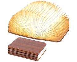 Webzon Opvouwbare Boekenlamp LED-Sfeerverlichting 12×9×2.5 cm Magnetische Boeklamp met 3 Lichtstanden Warm Neutraal Koud 360° Draaibaar USB-C 2500mAh Decoratieve Nachtlamp Tafellamp Cadeau voor Kinderen en Home Decor