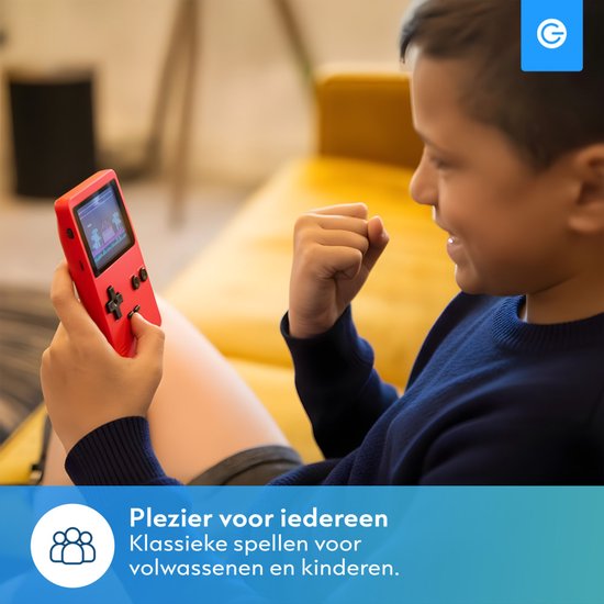 Silvergear Retro Game Console met 240 Arcade Games - Geen Internet Nodig - Gaming Spelcomputer voor Kinderen - Reisspelletjes Auto Vliegtuig - Handheld - Vakantie Speelgoed - Cadeau voor Jongens en Meisjes - 6, 7, 8, 9, 10, 11, 12, 13+ Jaar - Rood