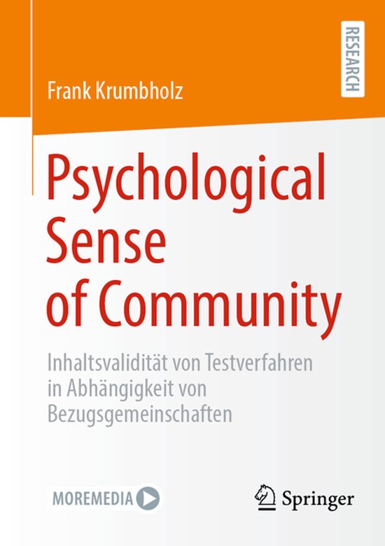 Psychological Sense of Community - cover