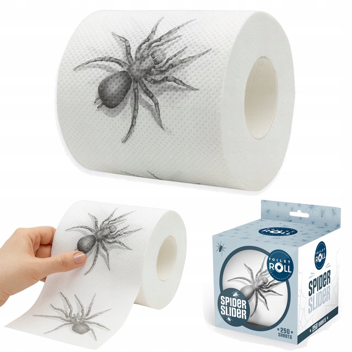 Grappig Halloween toiletpapier met spinnenprint - Cadeau Idee