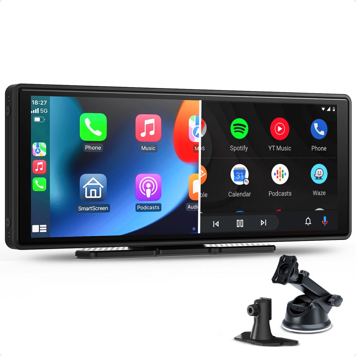 CarMe CarPlay Scherm 10 Inch - Apple CarPlay & Android Auto (Draadloos) - Touchscreen - Navigatiesysteem auto - Geschikt voor Apple CarPlay & Android Auto - Android Auto scherm
