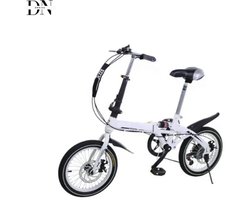 Deniva - Vouwfiets - Volwassenen - Vouwfiets - Dames - 16 Inch - 7 Versnellingen - 70x65 cm - 16 KG - Fijn Zadel - Schijfrem