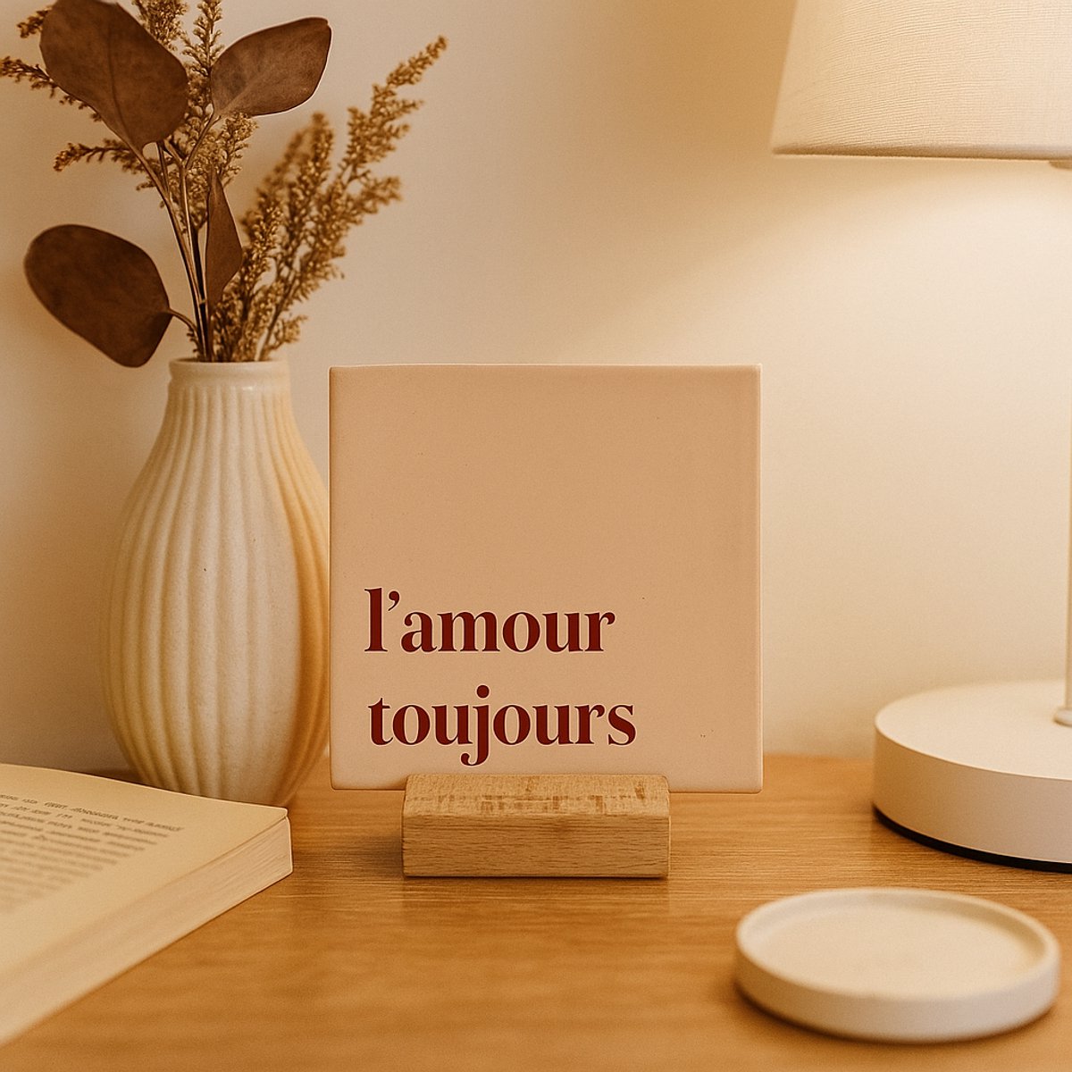 L'amour toujours - Keramische decoratie tegel - Valentijn