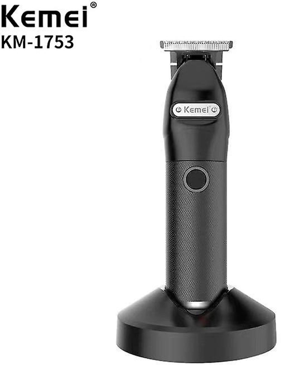 Kemei Km 1753 Elektrische Professionele Tondeuse Usb Snel Opladen Mannen Haar Trimmer Met Oplaadbasis Haar Snijmachine