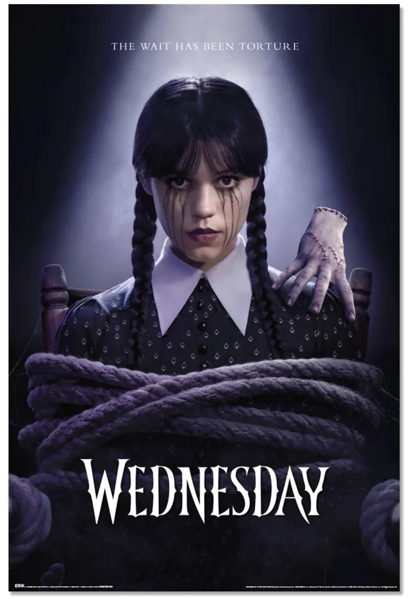 Posterpoint Wednesday poster - Addams family - Netflix - Jenna Ortega -Tv serie - T2 - Horror - Gothic - 61 x 91.5 cm multi