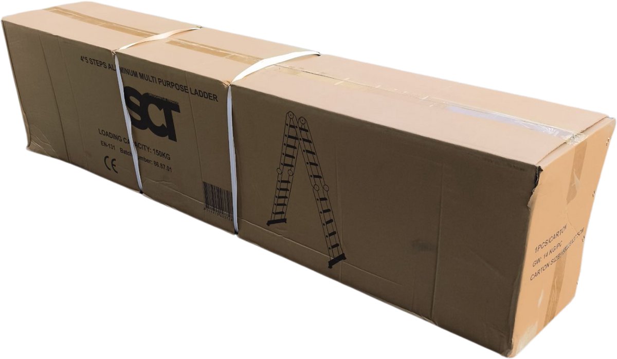 SCT - Ladder - 4x4 Multi Vouwladder - telescoopladder - Zwart – foto 8