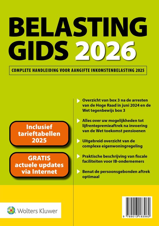 Belastinggids 2026 - cover