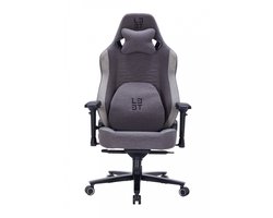 Deltaco Gaming L33T - Gaming Stoel - Xsense Stof - Nek- en Rugkussen - Ergonomisch - Donker Grijs