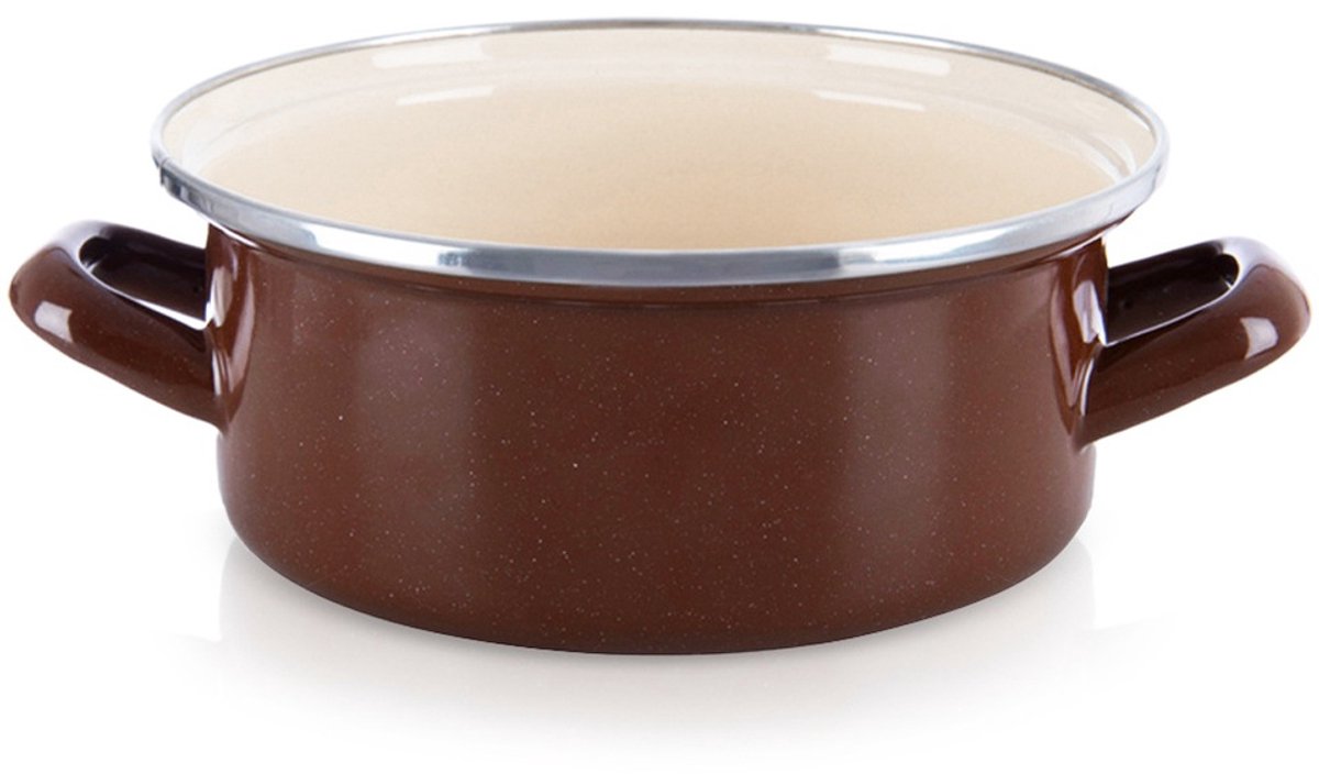 Orion Brown Serie - Emaliowane Pan - 20,5 cm - 2,2 l - Ergonomische Handgrepen