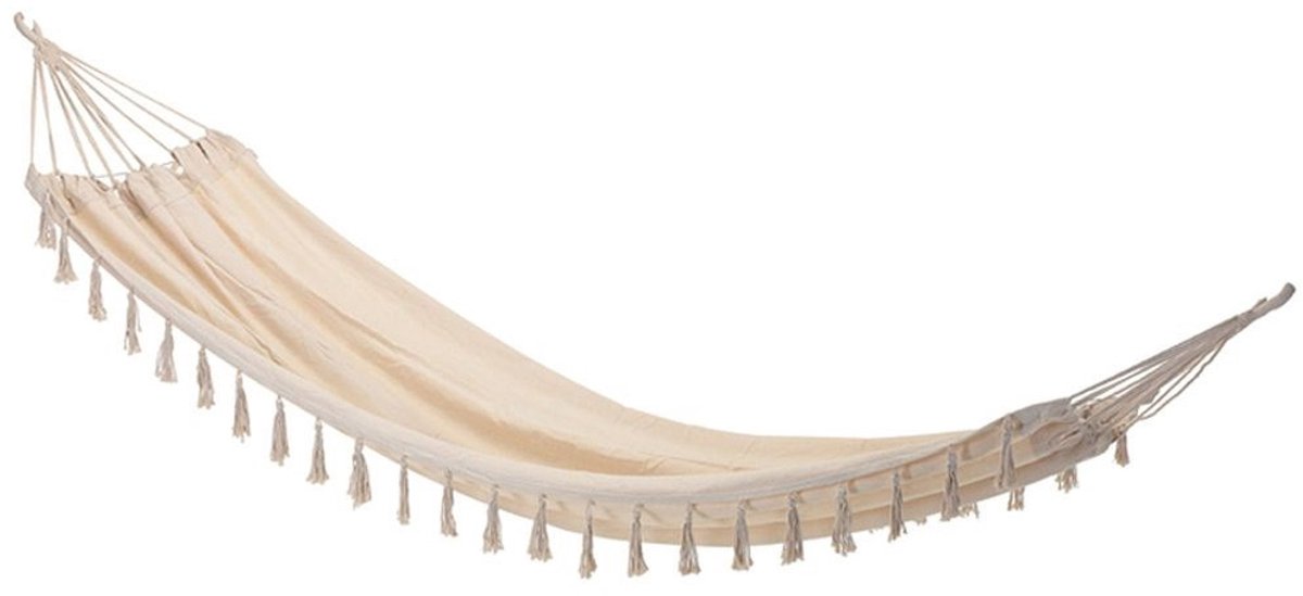 ProGarden - Hangmat - 200x100 cm - Beige - Katoen/Polyester