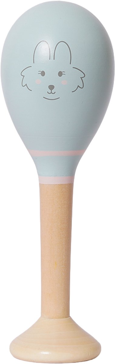 Speelgoedtopdeals - Houten Maraca Vos - Muziekinstrument voor kinderen.