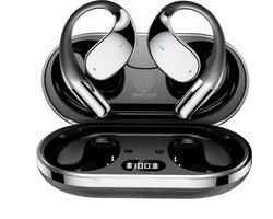 SFATECH Q39 – Open-Ear Sport Hoofdtelefoon – Open-Ear Sport Oortjes – Sport Oordopjes – Sport Hoofdtelefoon – Bluetooth Koptelefoon – Bluetooth 5.4 – AI Bass – ENC Noise Cancelling – IP54 – True Wireless – Zwart